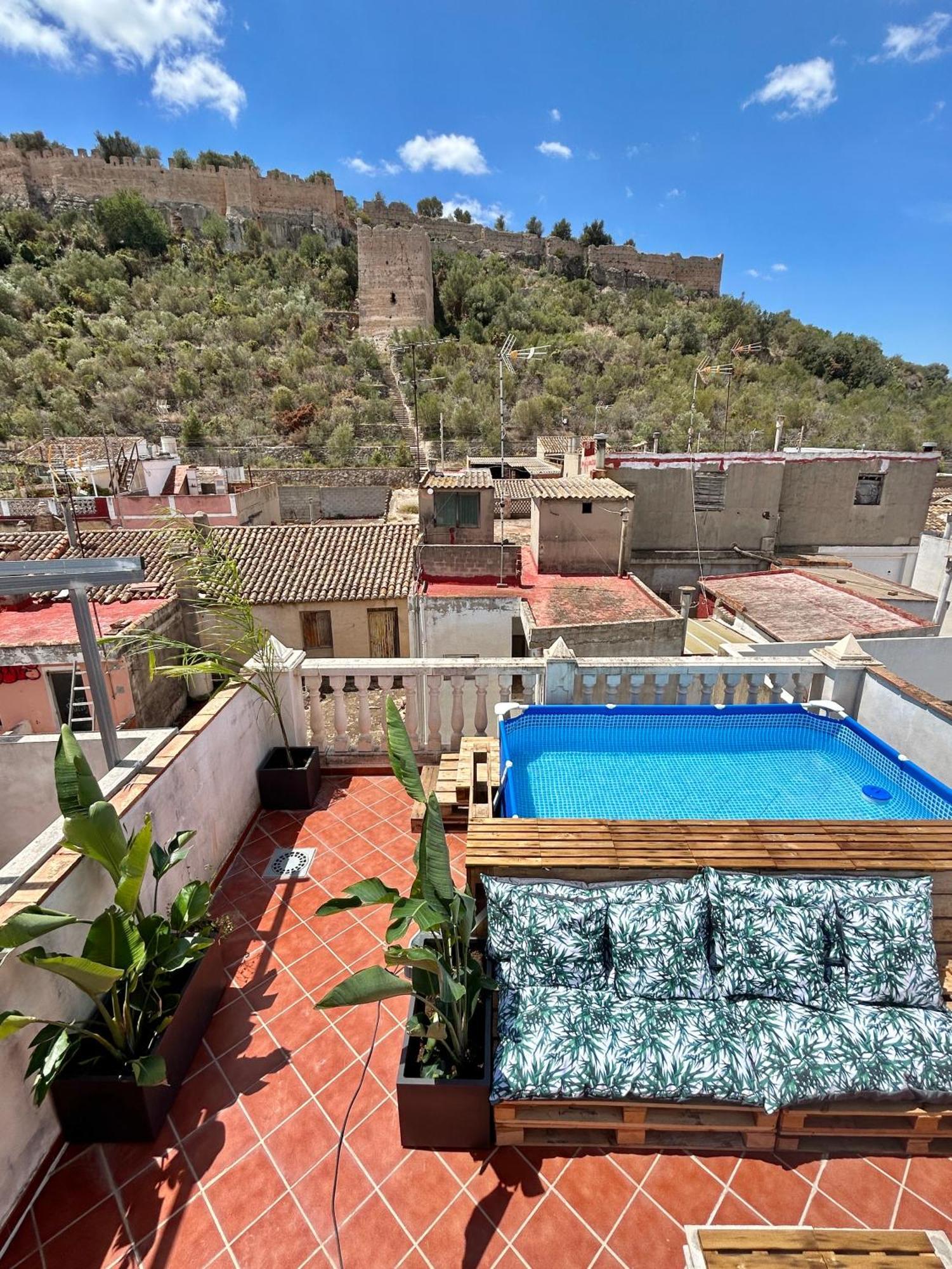 Casa Con Jacuzzi Y Piscina Con Vistas Al Castillo Corbera de Alcira Eksteriør billede