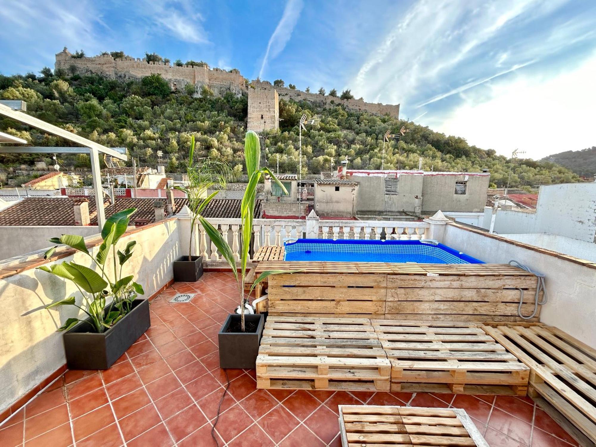 Casa Con Jacuzzi Y Piscina Con Vistas Al Castillo Corbera de Alcira Eksteriør billede